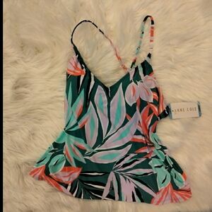 Anne Cole NWT women's limited edition triangle tankini swim top